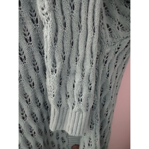 Evy's Tree Women's The Bernadette 100% Cotton XL Knit Cardigan Dusty Green - Picture 4 of 9